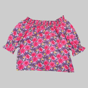 Women's Vineyard Vines Red Floral Print Top Size XL